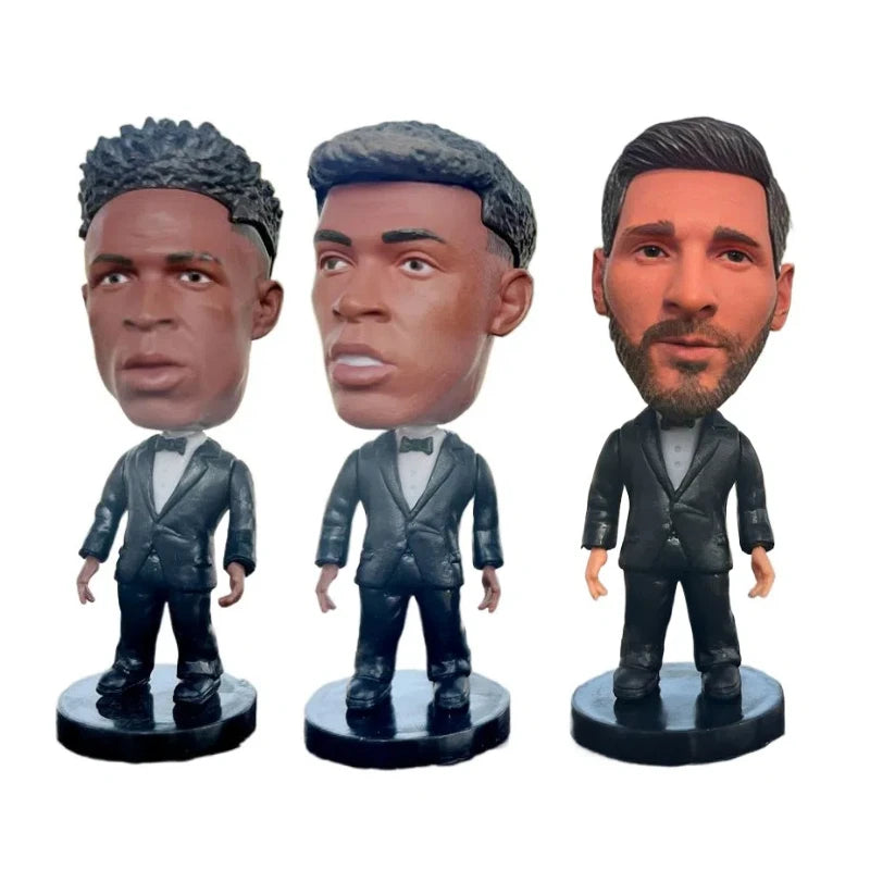 2.5Inch Soccer Player Collection Stars in Formal Attire Figurines Miniature Action Figures